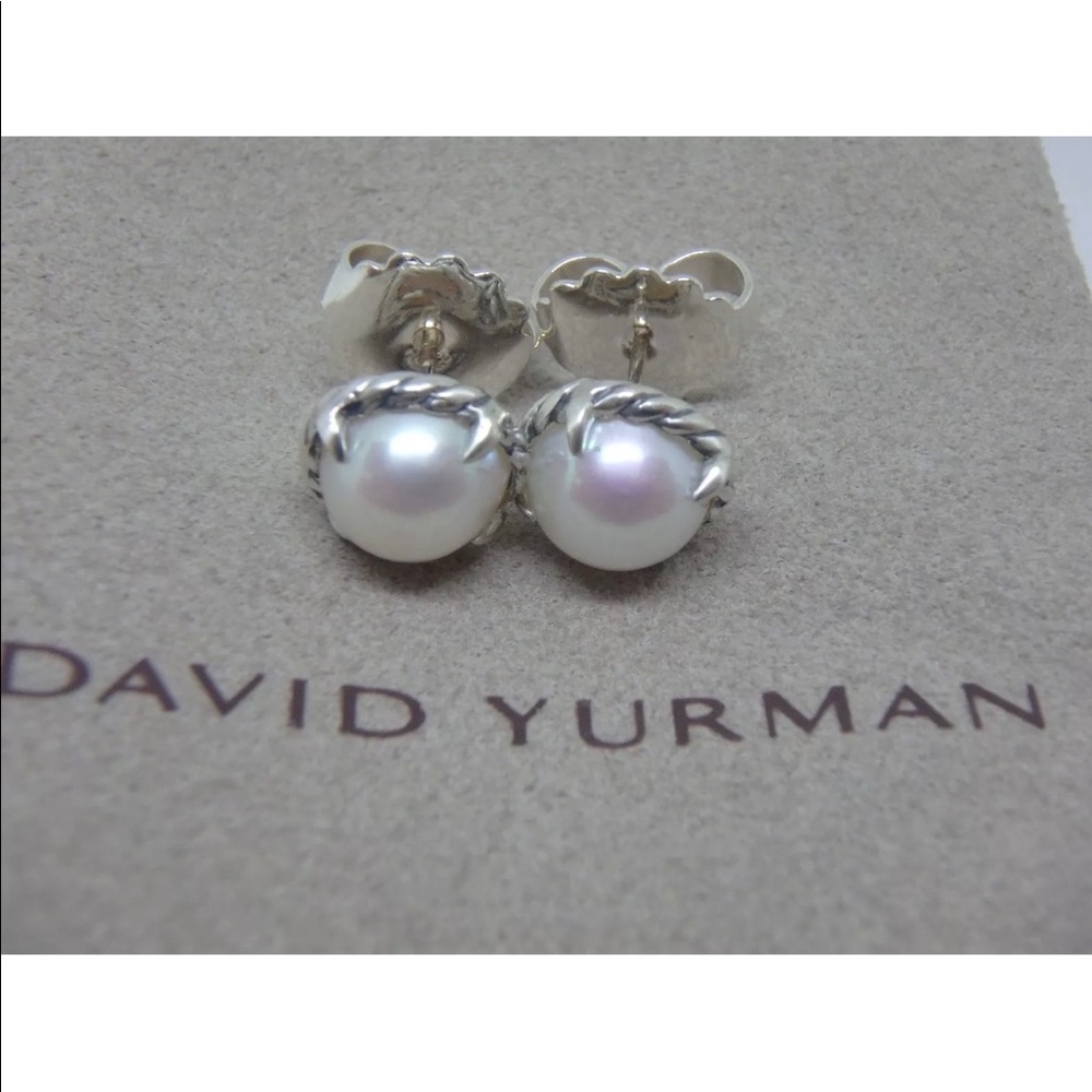 DY Silver with Pearl Chatelaine Earrings